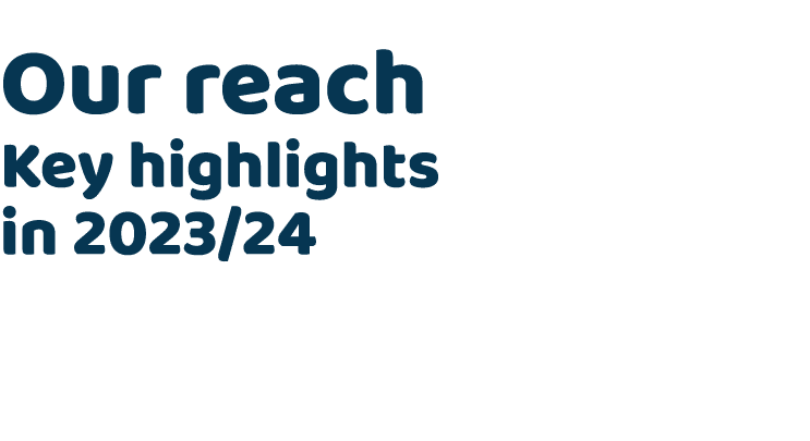 Our reach Key highlights in 2023/24 