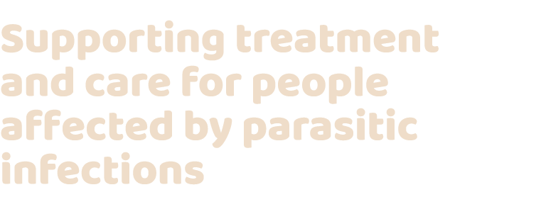 Supporting treatment and care for people affected by parasitic infections