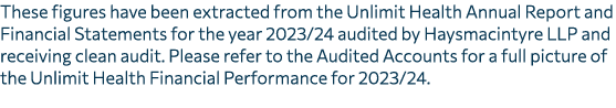 These figures have been extracted from the Unlimit Health Annual Report and Financial Statements for the year 2023/24...