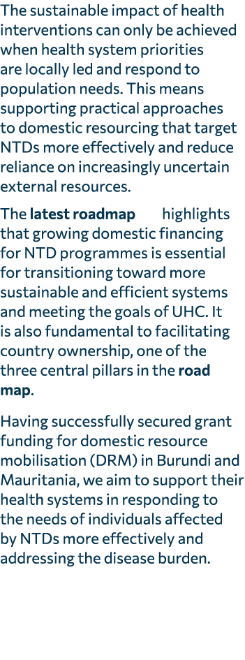 The sustainable impact of health interventions can only be achieved when health system priorities are locally led and...