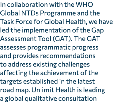 In collaboration with the WHO Global NTDs Programme and the Task Force for Global Health, we have led the implementat...