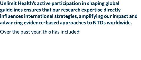 Unlimit Health’s active participation in shaping global guidelines ensures that our research expertise directly influ...