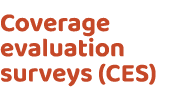 Coverage evaluation surveys (CES)